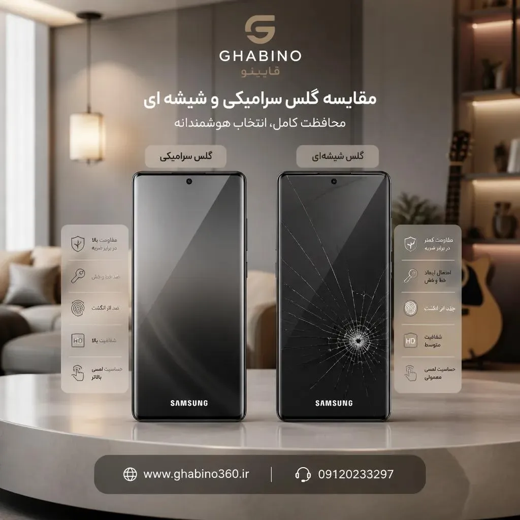 گلس سرامیکی و گلس شیشه ای