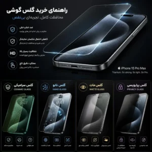 راهنمای جامع خرید بهترین گلس گوشی را در قابینو بخوانید