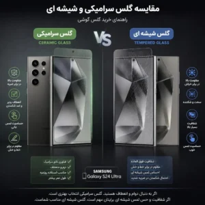 گلس سرامیکی بهتر است یا شیشه ای؟ راهنمای مقایسه در قابینو